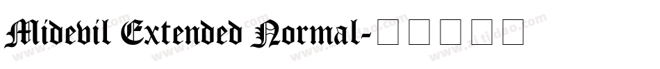 Midevil Extended Normal字体转换